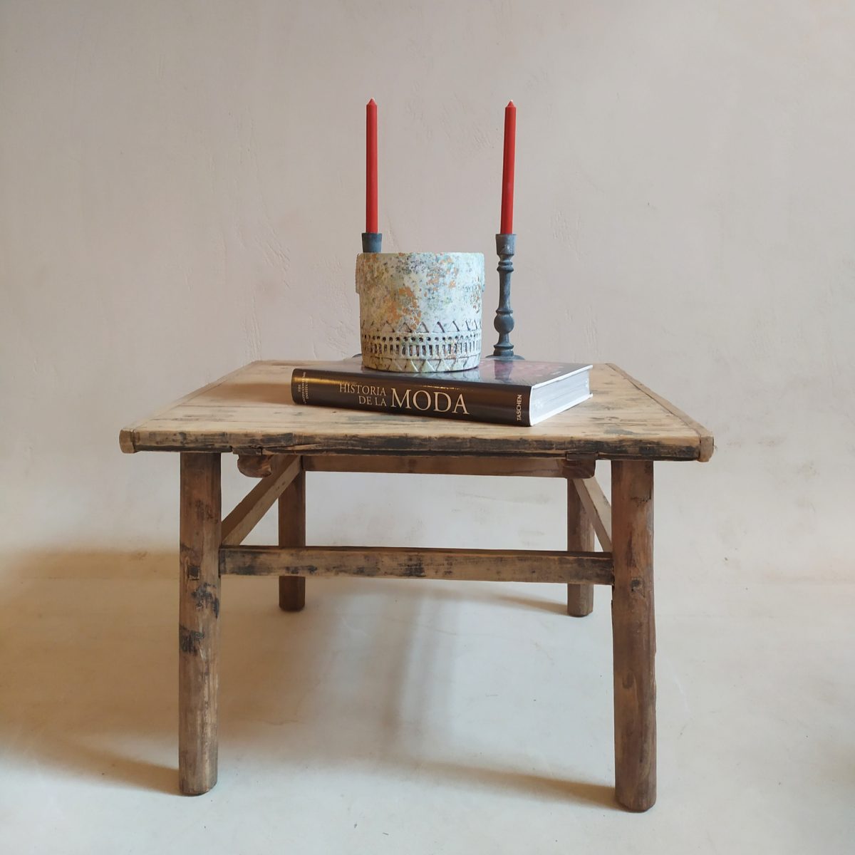 Maceta cemento azul y verde - Imagen 4