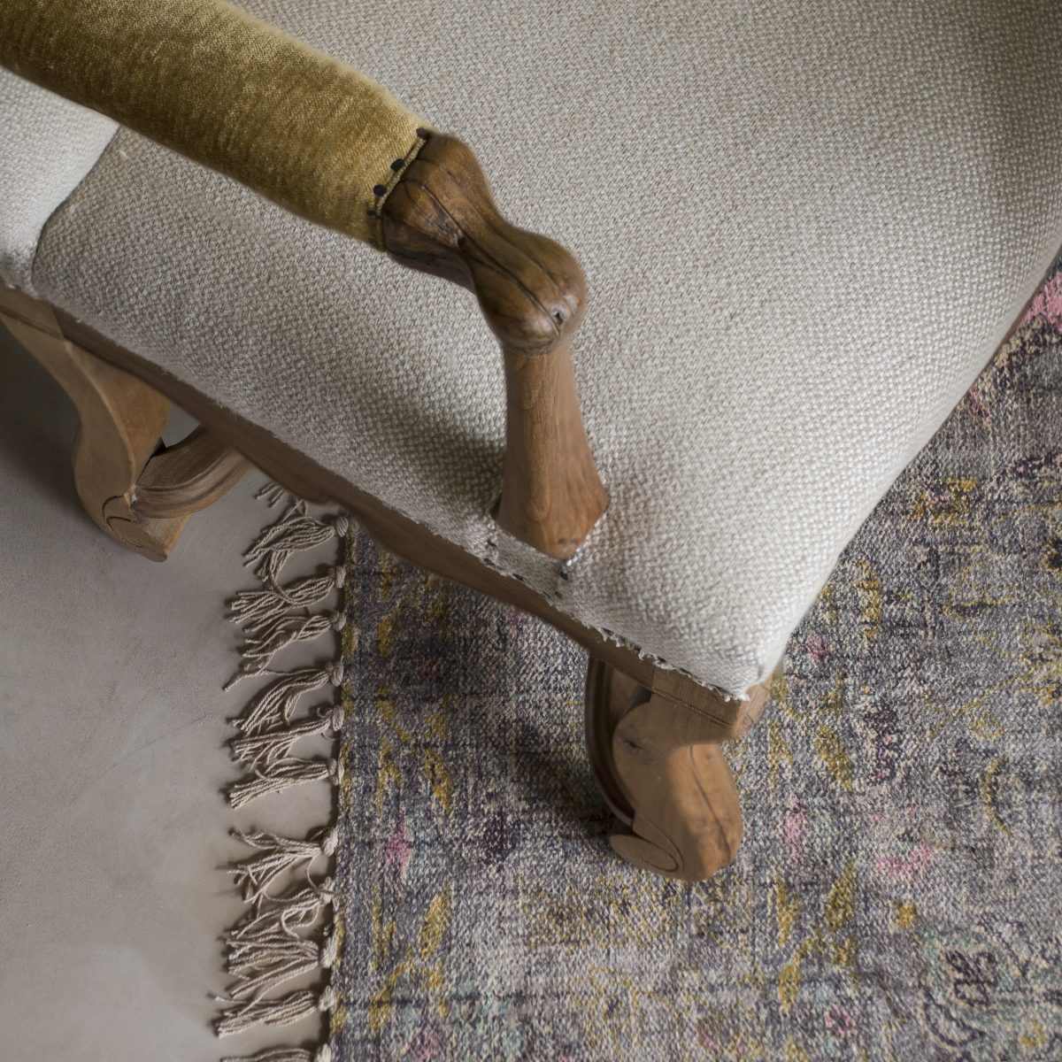 Alfombra de chenilla rosa y azul 300x200 cm - Tristan Domecq