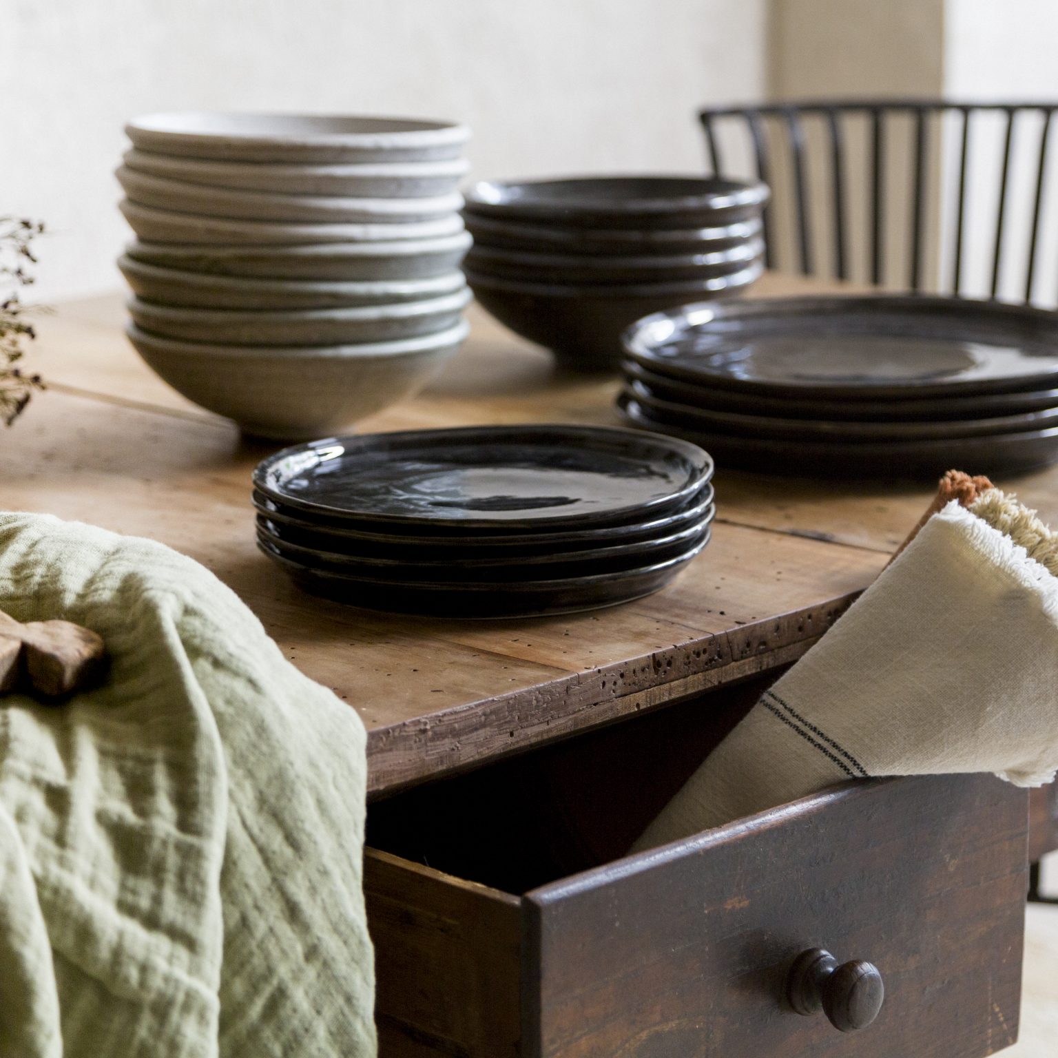 Plato de postre cerámica esmaltada - Tristan Domecq