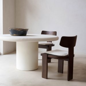 Mesa de comedor Pedraza mármol travertino y roble diseño Tristán Domecq  Casa - Tristán Domecq