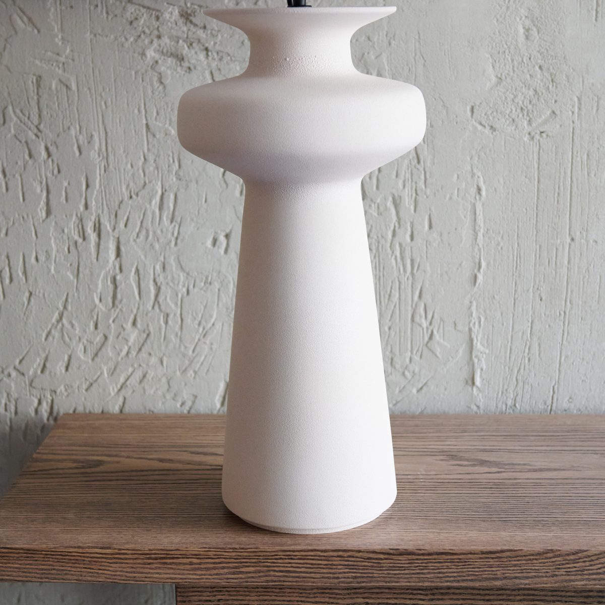 Lámpara de mesa de alfarería blanco hueso - Imagen 4