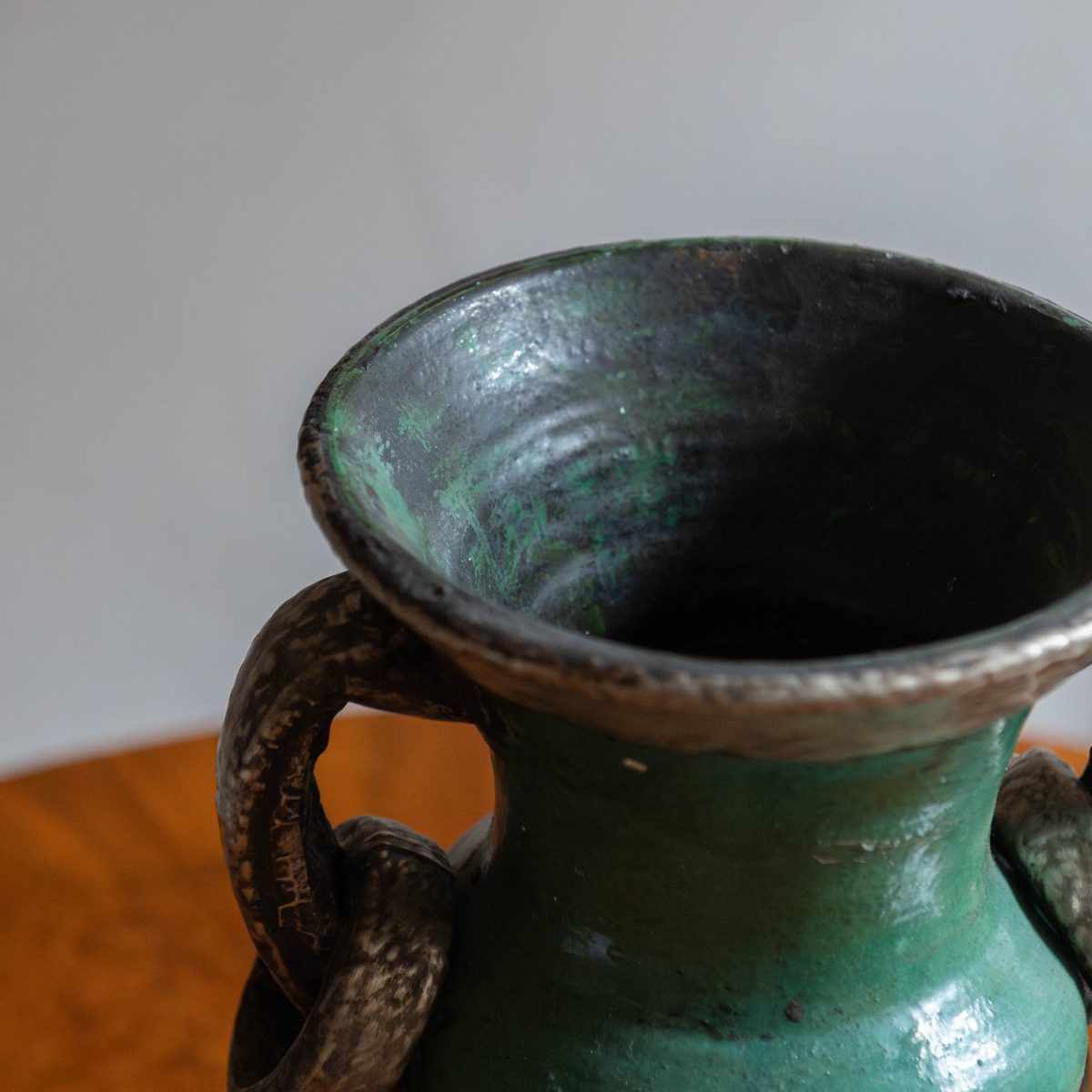 Vasija de cerámica procedente de Tamegroute verde - Imagen 5