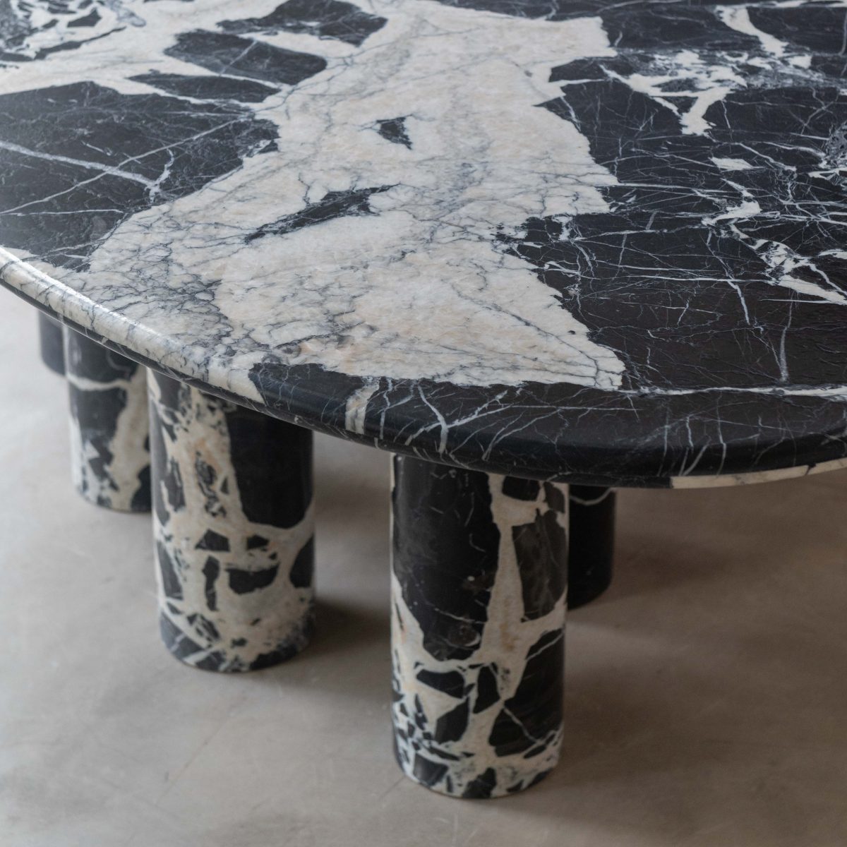 Mesa de comedor de mármol negro Napoleón - Imagen 9