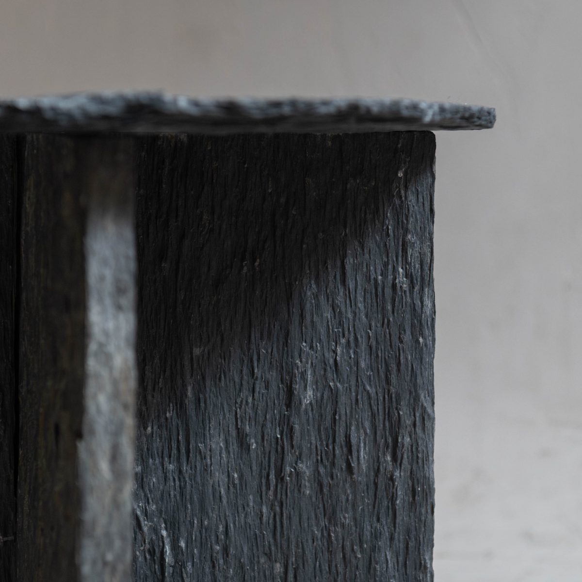 Pareja de mesas auxiliares pizarra vintage - Imagen 7