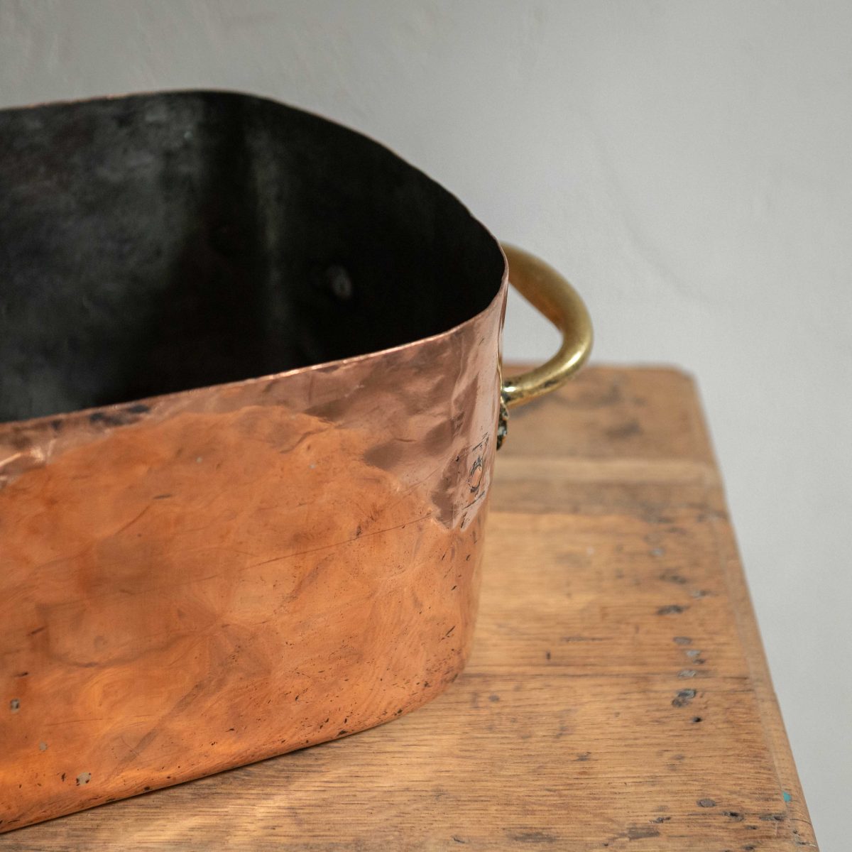 Fuente con asas antigua de cobre - Imagen 3