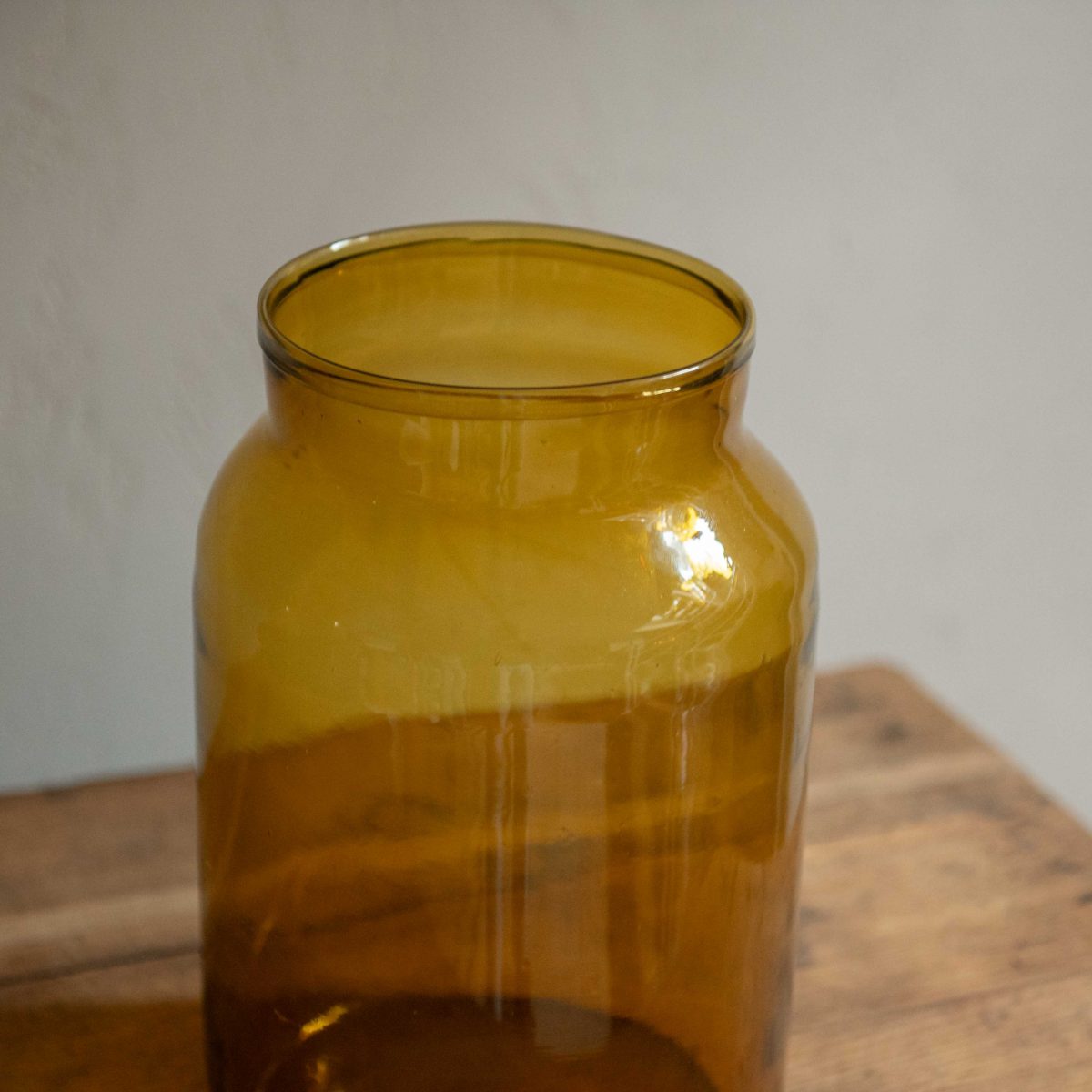 Jarrón vintage ámbar de vidrio soplado M - Imagen 2