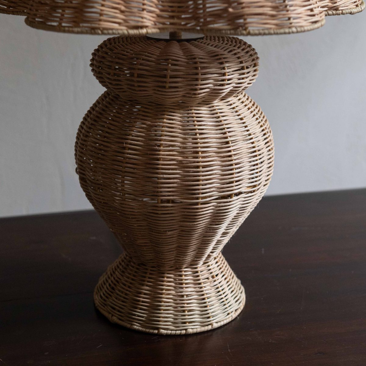 Lámpara de mesa de ratán natural - Imagen 6