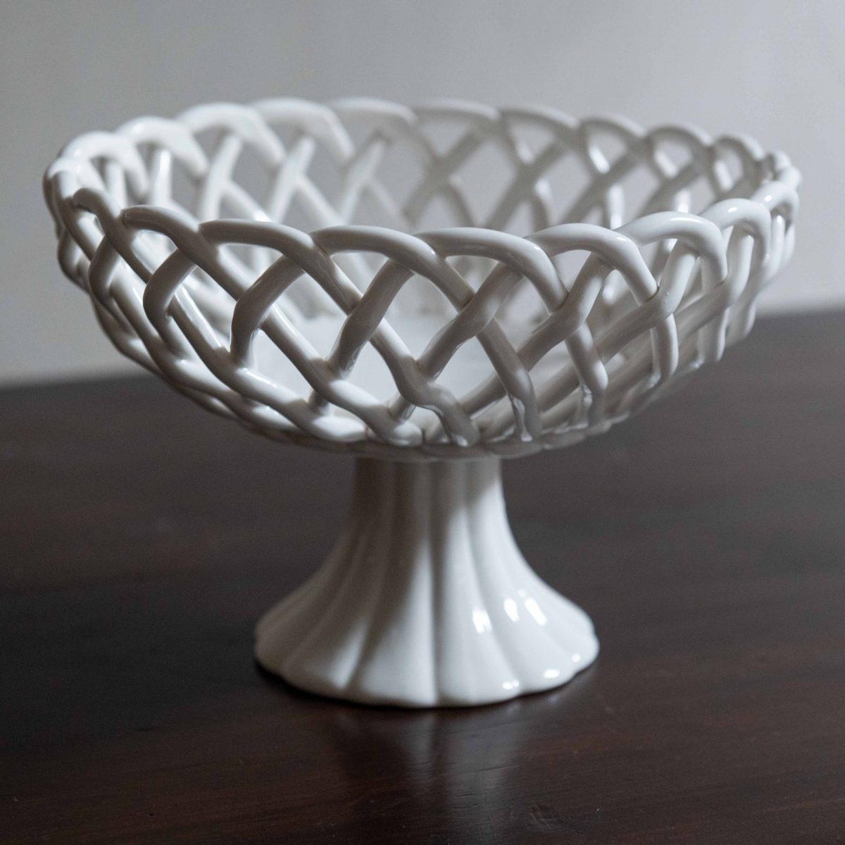 Cesta de porcelana blanca - Imagen 5