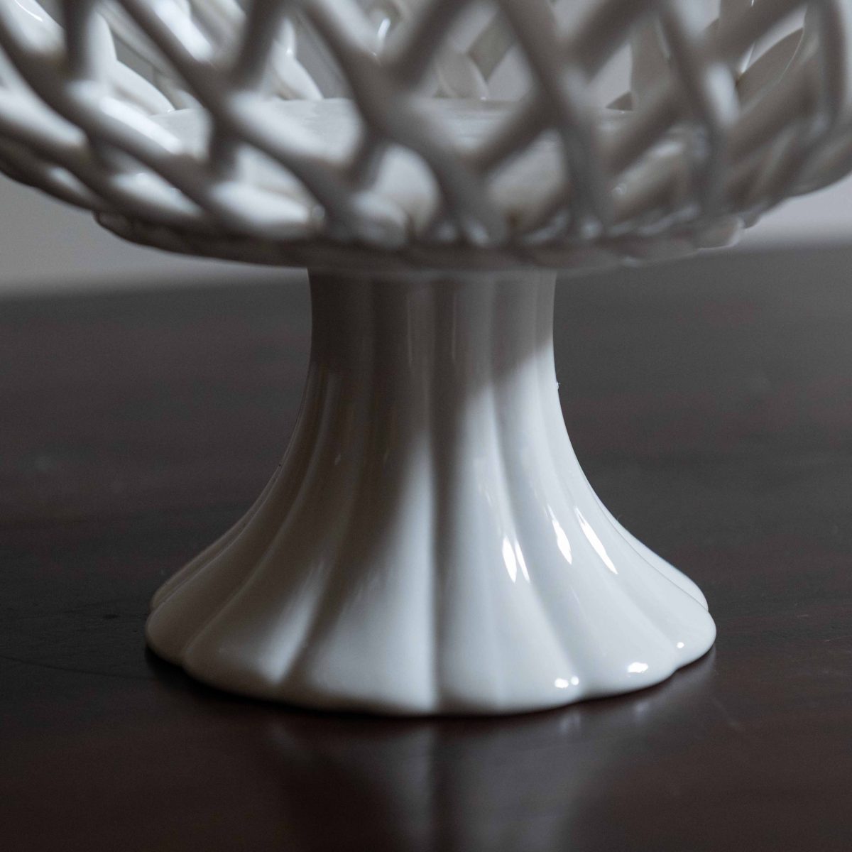 Cesta de porcelana blanca - Imagen 3