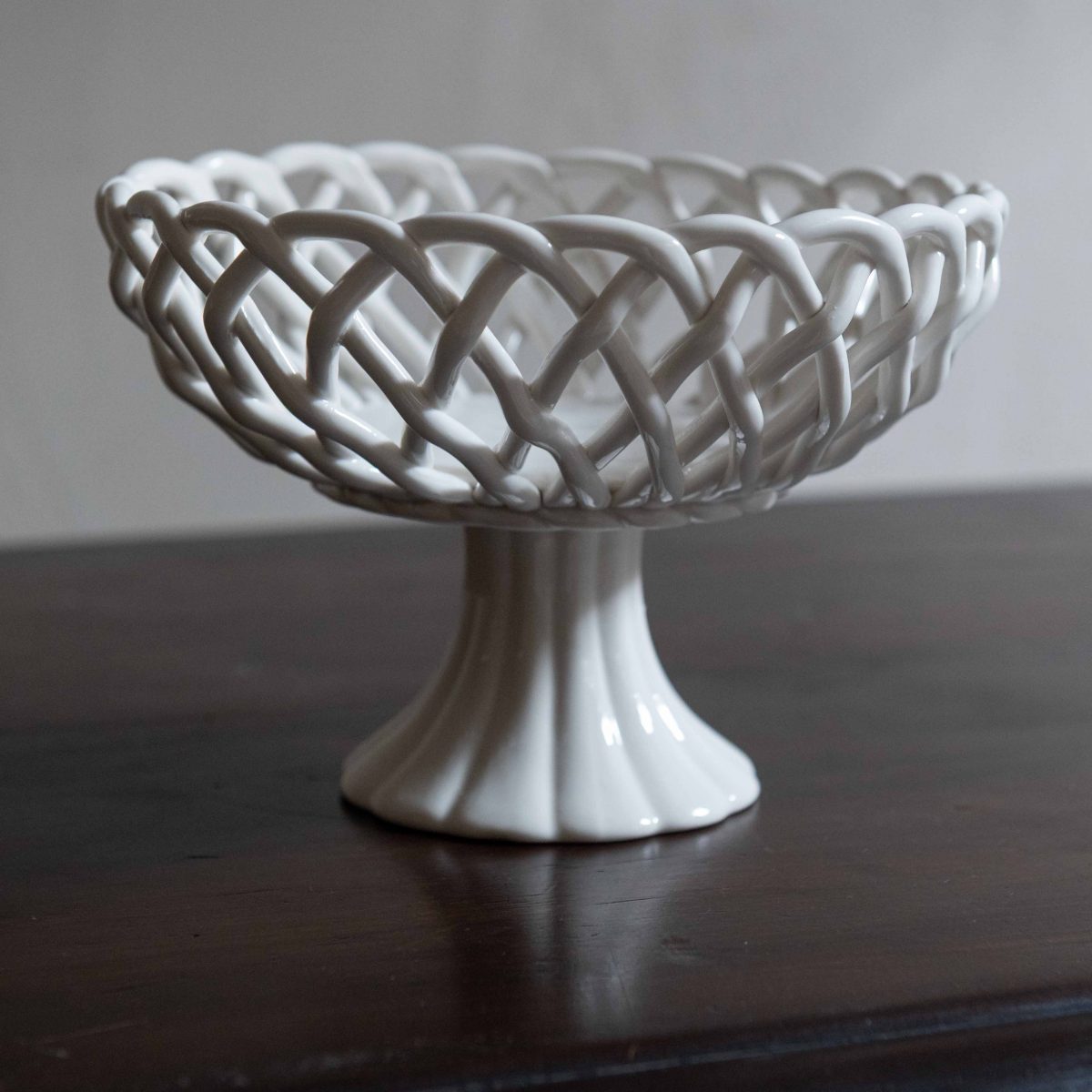 Cesta de porcelana blanca - Imagen 4