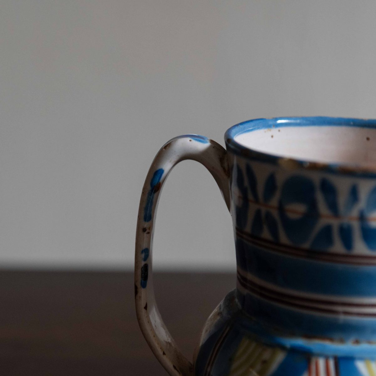 Jarra de cerámica levantina siglo XIX colores S - Imagen 4